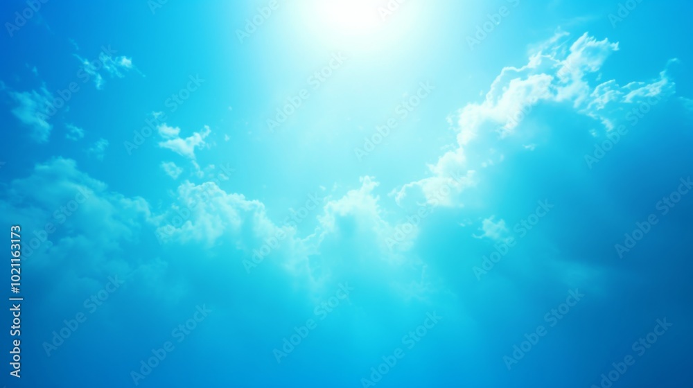 Blue Sky with White Clouds: A Serene Landscape Blue Sky with White Clouds: A Serene Landscape