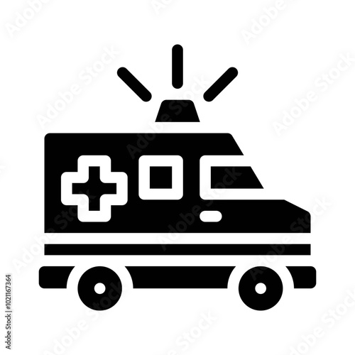 Ambulance glyph icon