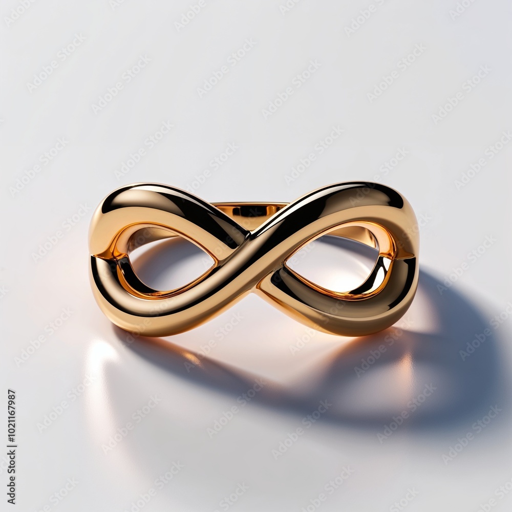 14k gold infinity symbol ring meaningful and stylish on plain white background 14k gold infinity symbol ring meaningful and stylish on plain white background