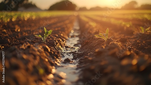 Close up of Drip Irrigation...