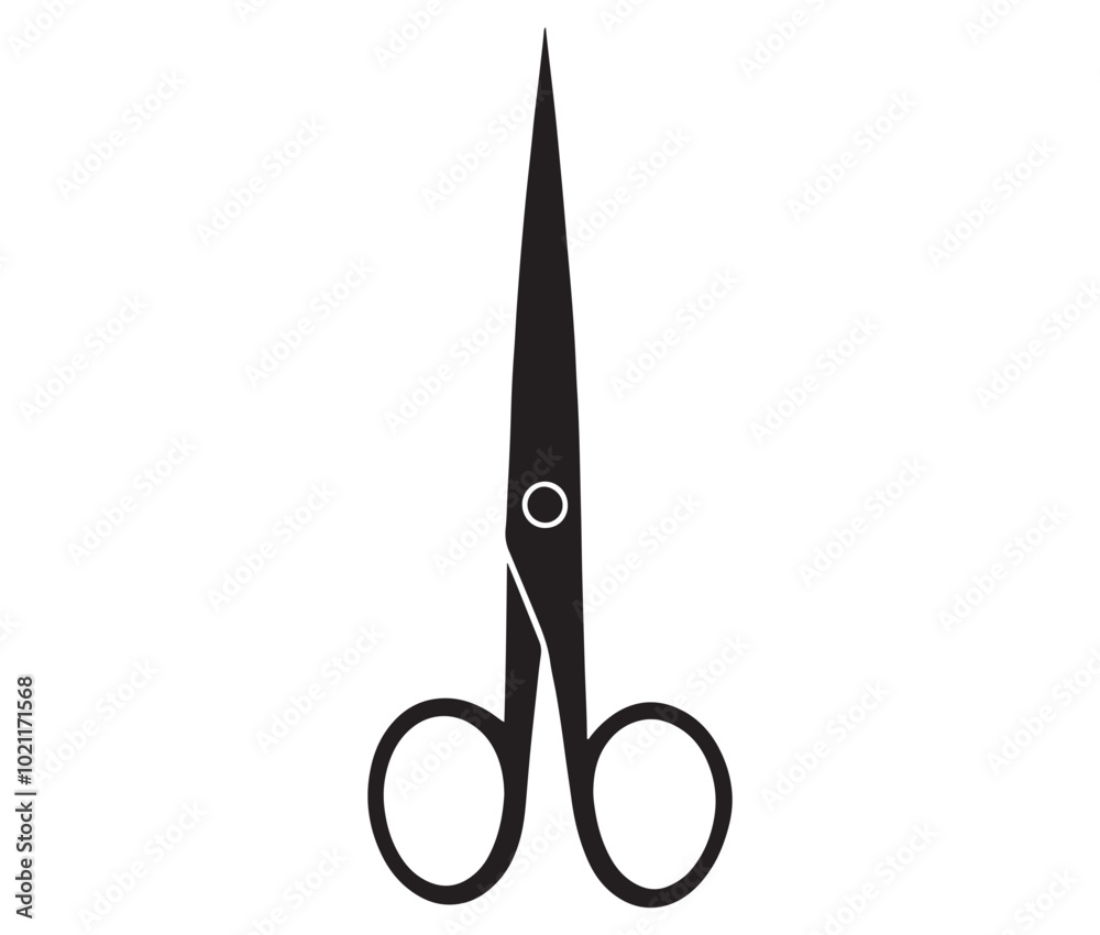Scissors isolated on white background, Scissors icon design, Silhouette scissors icon Scissors isolated on white background, Scissors icon design, Silhouette scissors icon