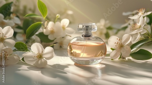 Floral Perfume Bottle Photography: Delicate Flowers and a Captivating Fragrance