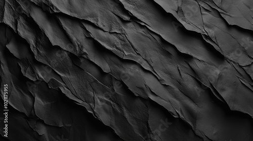 Wallpaper Mural Textured black surface with deep grooves and layered patterns, creating a dramatic and modern aesthetic. Torontodigital.ca