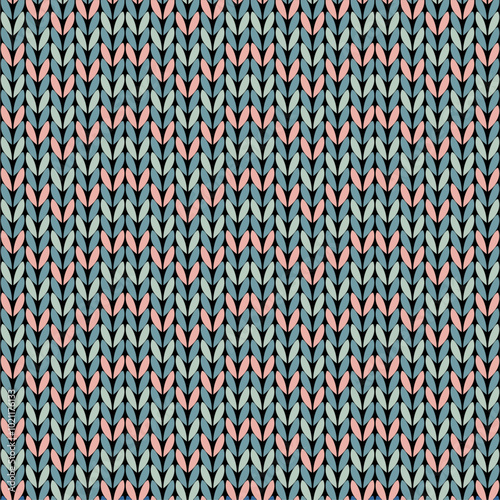 Knitted background pattern wallpaper knitting decorative print handmade textile knitting handiwork	
