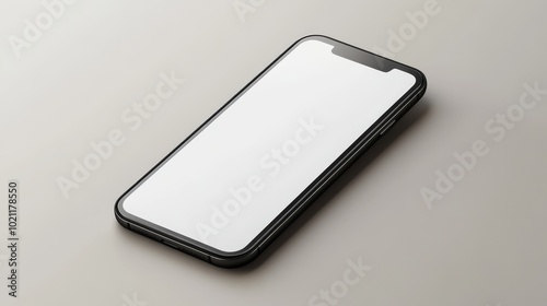 Realistic smartphone mockup for app demos. High-quality, newest version with blank screen.