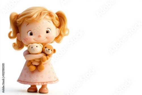 cute cartoon doll with bear toys