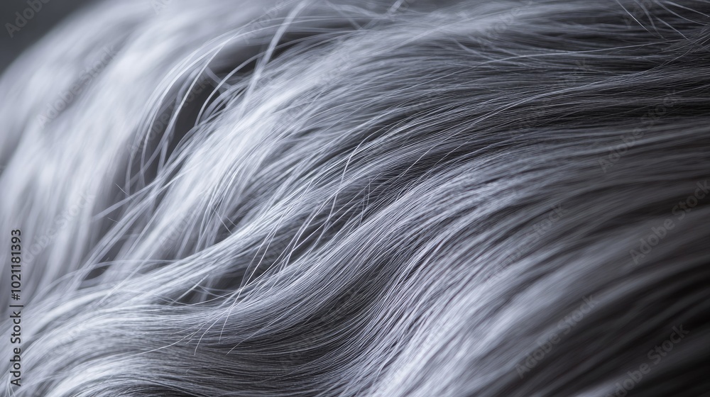 A close-up shot illustrating the health of gray hair and scalp, capturing the essence of natural beauty and the importance A close-up shot illustrating the health of gray hair and scalp, capturing the essence of natural beauty and the importance
