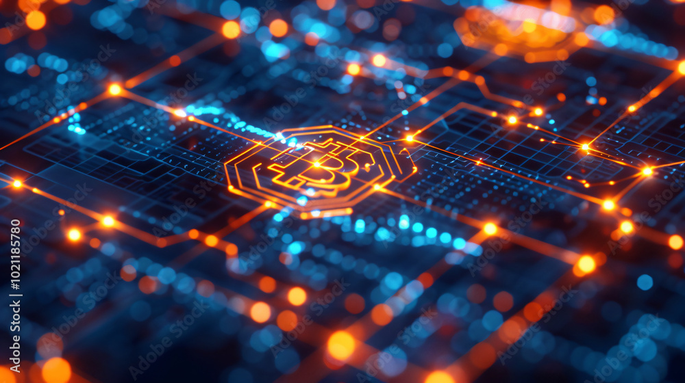 digital representation of the Bitcoin, technology, circuit, computer, board, design, electronic, circuit board, tech, chip, digital, motherboard, blue, electronics, blueprint, communication, processor digital representation of the Bitcoin, technology, circuit, computer, board, design, electronic, circuit board, tech, chip, digital, motherboard, blue, electronics, blueprint, communication, processor