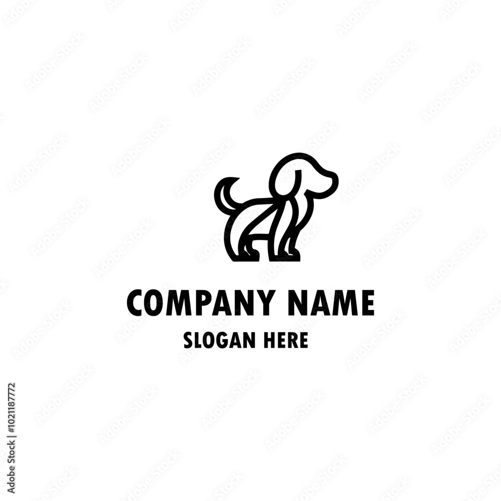 A creative abstract icon logo of a hidden DOG and CAT in the letter P. Pet dog and cat logo A creative abstract icon logo of a hidden DOG and CAT in the letter P. Pet dog and cat logo