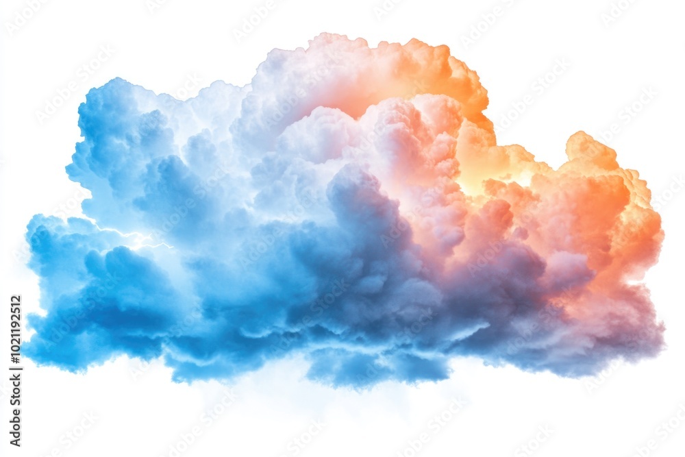 A white cloud floating in the blue sky with no contrails or other clouds nearby, great for use as a background or texture A white cloud floating in the blue sky with no contrails or other clouds nearby, great for use as a background or texture