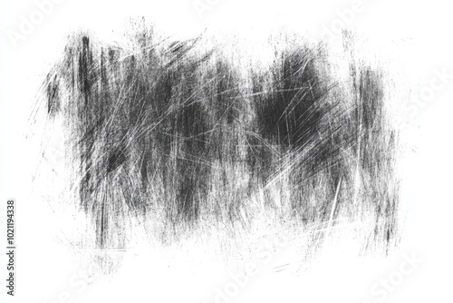 A line of brush strokes in a black and white photo photo