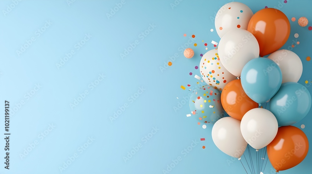 Whimsical and Colorful Inflatable Balloons Birthday Greeting Card Template with Vibrant Blue and White Colors and Joyful Text Overlay Ideal for Children s Birthday and Parties Whimsical and Colorful Inflatable Balloons Birthday Greeting Card Template with Vibrant Blue and White Colors and Joyful Text Overlay Ideal for Children s Birthday and Parties