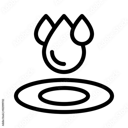 Dewdrop line icon