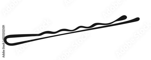 Black Metal Hairpins Accessory Illustration Isolated on White Background