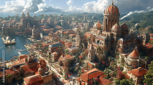 Timeless City with a Blend of History, Fantasy, and Industry