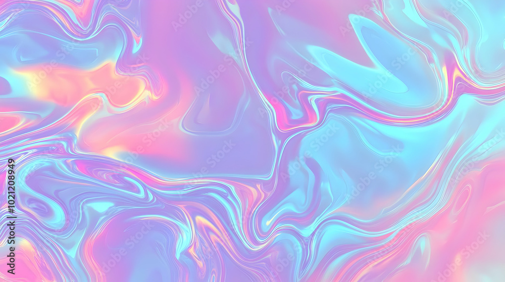Abstract Holographic Liquid Swirls in Pastel Colors, Iridescent Background for Digital Design Abstract Holographic Liquid Swirls in Pastel Colors, Iridescent Background for Digital Design