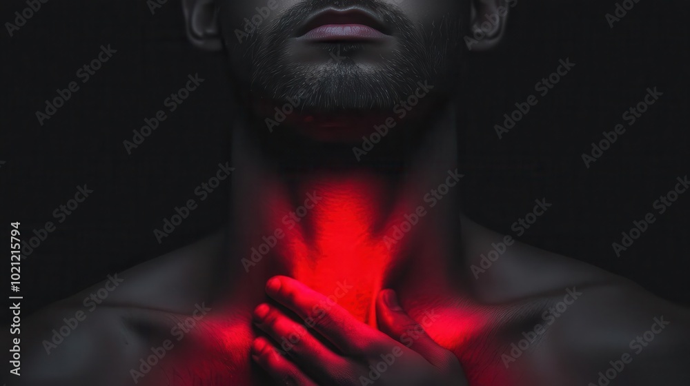 Person with a pained expression, hand over their heart, illustrating dull and persistent chest ache, low saturation and soft focus, pain ache dull Person with a pained expression, hand over their heart, illustrating dull and persistent chest ache, low saturation and soft focus, pain ache dull