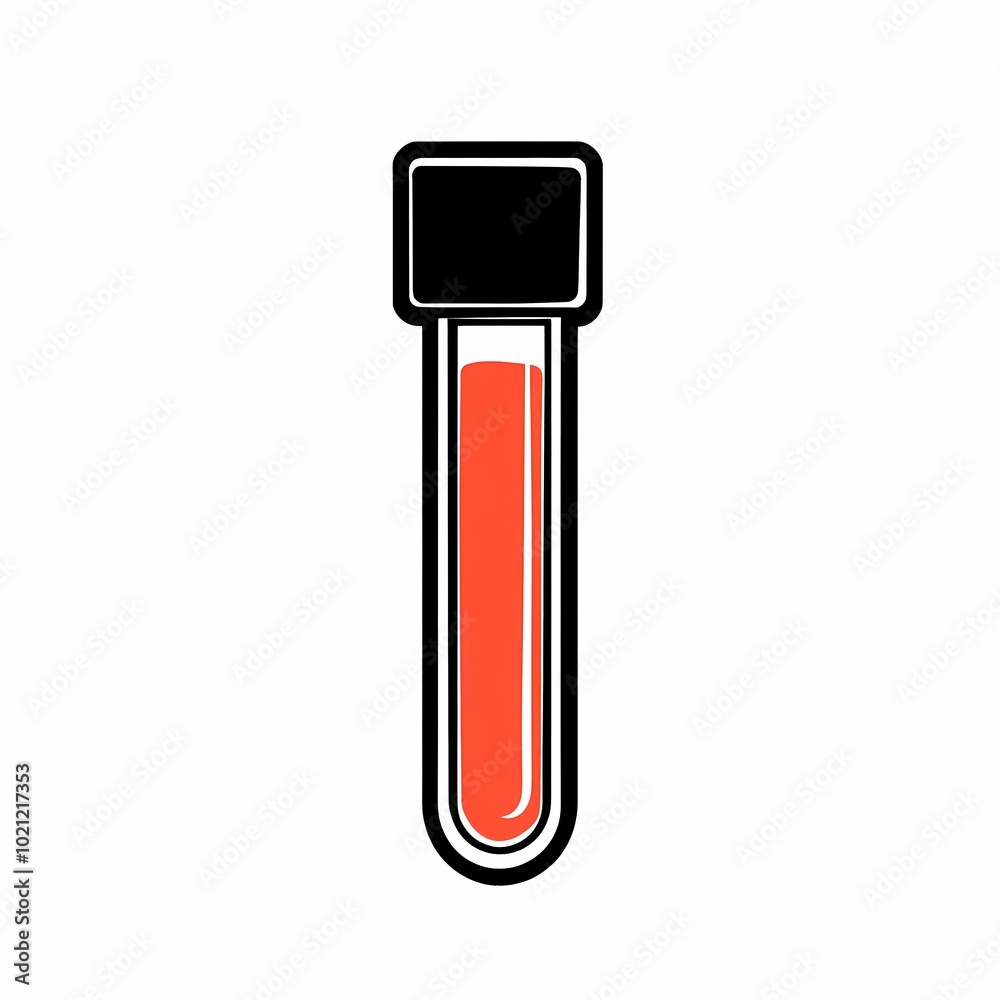 Blood sample in a test tube, ready for analysis in a medical laboratory, perfect for healthcare and diagnostics illustrations. Blood sample in a test tube, ready for analysis in a medical laboratory, perfect for healthcare and diagnostics illustrations.