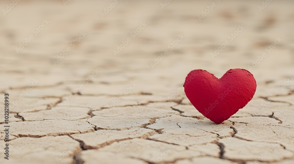 A fragmented heart set against a desert landscape, symbolizing emotional drought and rebirth amid the cracked earth and dry beauty A fragmented heart set against a desert landscape, symbolizing emotional drought and rebirth amid the cracked earth and dry beauty