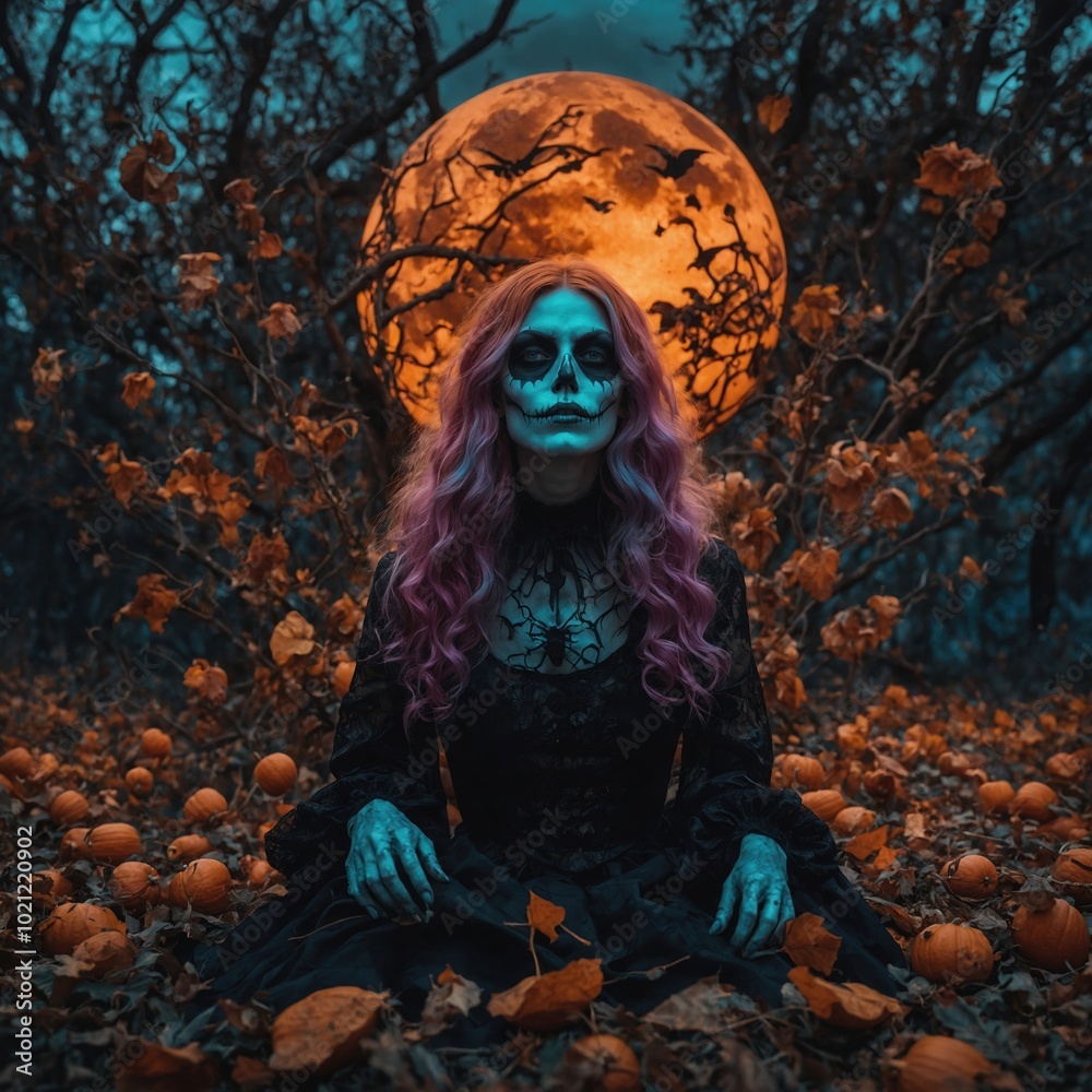Obraz premium A chilling wind whispering through the haunted hallways at night