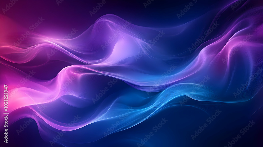 Abstract Background with Swirling Blue and Purple Lines