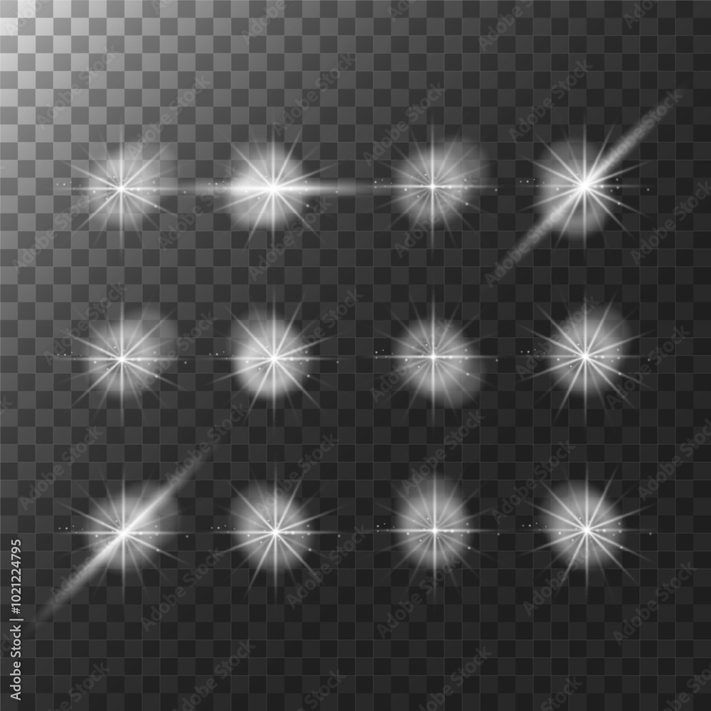 Bright, glowing light effects with transparent backgrounds, perfect for magical, fantasy, or celestial designs. Add sparkling starbursts, flares, and bursts to create elegant and festive visuals. Bright, glowing light effects with transparent backgrounds, perfect for magical, fantasy, or celestial designs. Add sparkling starbursts, flares, and bursts to create elegant and festive visuals.