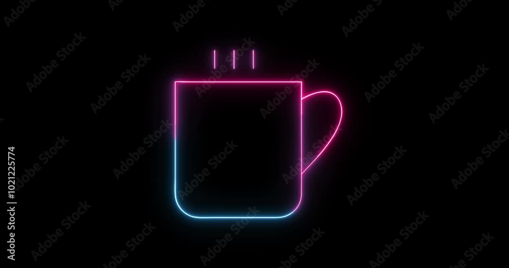 Coffee Cup Glow Icon 4k Coffee Cup Glow Icon 4k