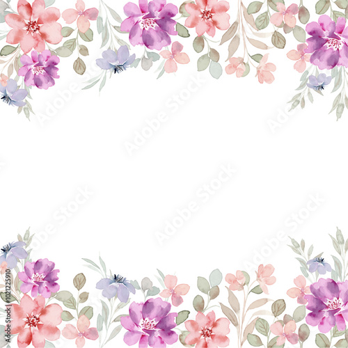 Watercolor spring flower for wedding, birthday, card, background, invitation, wallpaper, sticker, decoration etc.