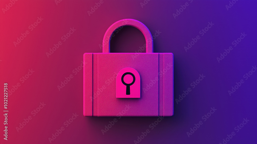 digital lock icon representing security and privacy, set against vibrant gradient background. This symbolizes importance of safeguarding personal information in digital age digital lock icon representing security and privacy, set against vibrant gradient background. This symbolizes importance of safeguarding personal information in digital age