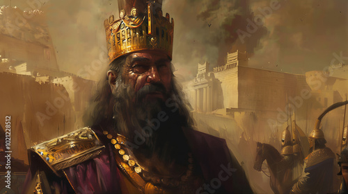 King Nebuchadnezzar of the ancient Babylon empire reigned between 605 to 562 B.C.  Chaldean king Nebuchadnezzar of Babylonian empire
