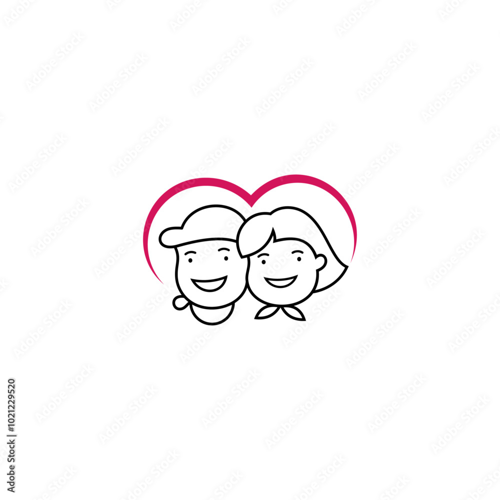 child love care logo in simple design child love care logo in simple design