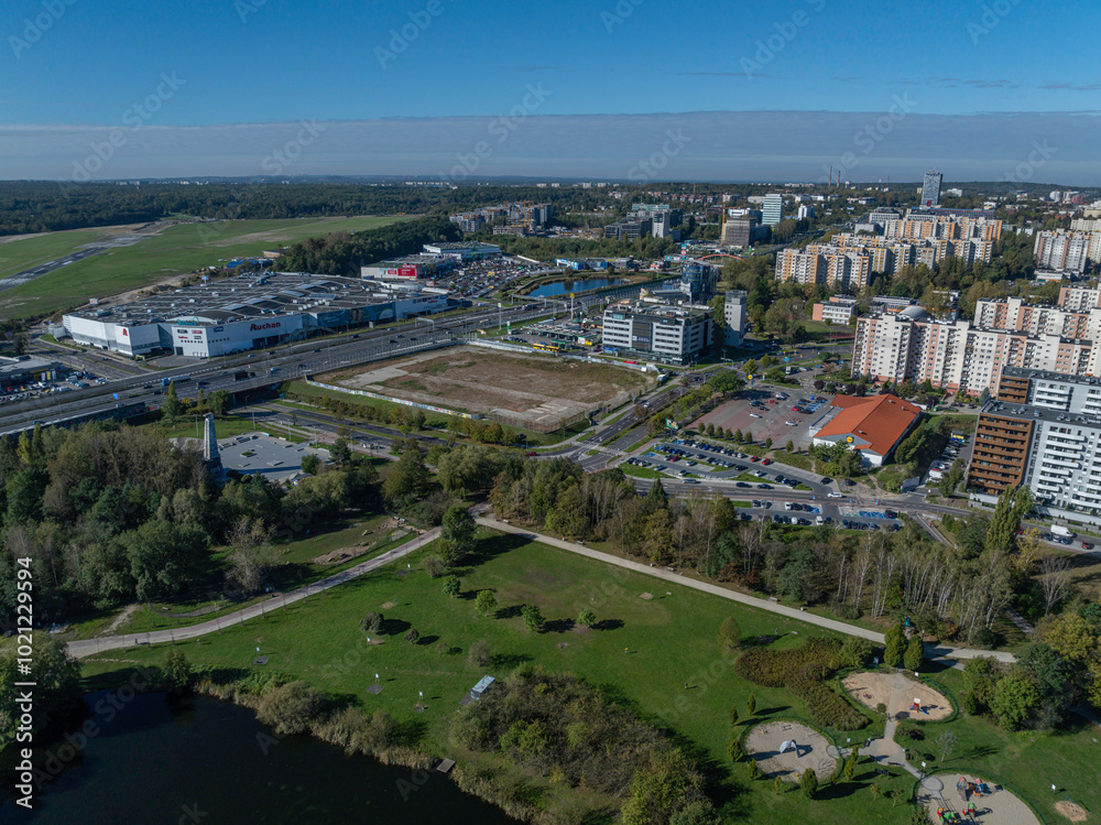 Fototapeta premium Aerial view of Katowice Poland