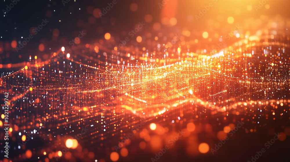 Futuristic Abstract Digital Data Streams and Networks