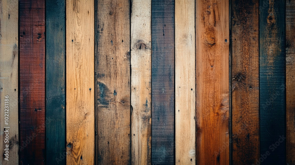 A simple wooden fence is made of various wooden boards. Wooden texture, Wooden Plank Wall Texture. A simple wooden fence is made of various wooden boards. Wooden texture, Wooden Plank Wall Texture.
