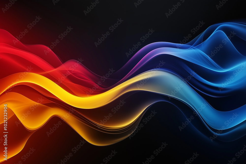 Red/yellow/blue/black abstract and background. generative AI Red/yellow/blue/black abstract and background. generative AI