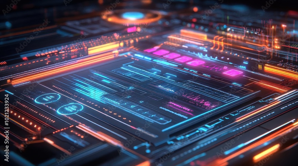 Tax calculation tool, AI-powered accuracy, interactive digital interface, Techno-futuristic, Illustration, Cool colors, Sharp focus Tax calculation tool, AI-powered accuracy, interactive digital interface, Techno-futuristic, Illustration, Cool colors, Sharp focus
