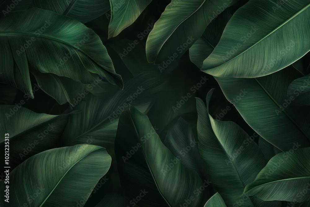 Lush Dark Green Leaves Background Lush Dark Green Leaves Background