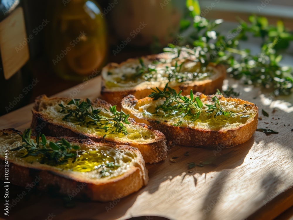 Rustic Toasted Bread with Herbs and Olive Oil, A Simple and Delicious Mediterranean Appetizer Rustic Toasted Bread with Herbs and Olive Oil, A Simple and Delicious Mediterranean Appetizer
