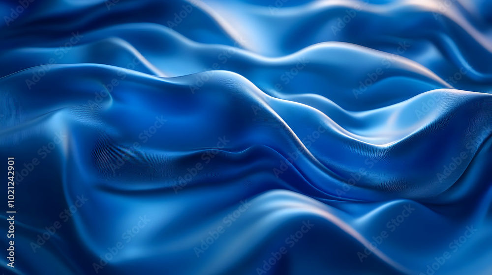 Abstract Blue 3D Wavy Surface Background Illustration Abstract Blue 3D Wavy Surface Background Illustration