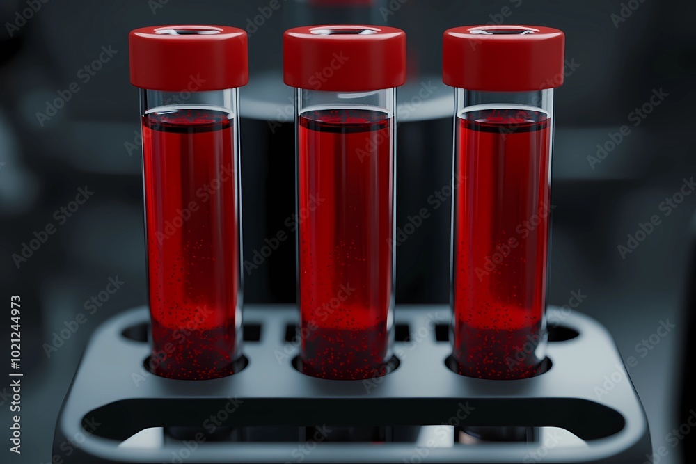 A laboratory blood test scene showing the equipment and methods needed for accurate medical diagnosis and research. A laboratory blood test scene showing the equipment and methods needed for accurate medical diagnosis and research.