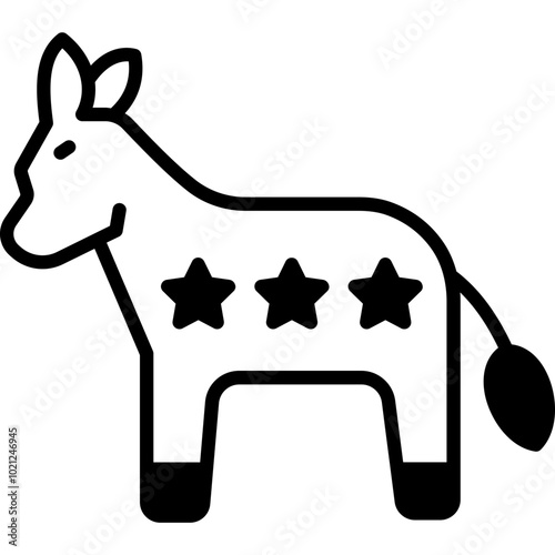 American Democratic Symbol vector icon