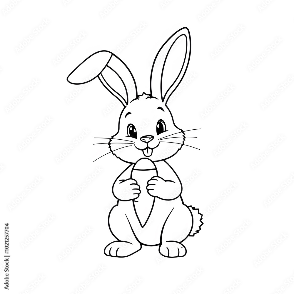 Obraz premium cute rabbit coloring book