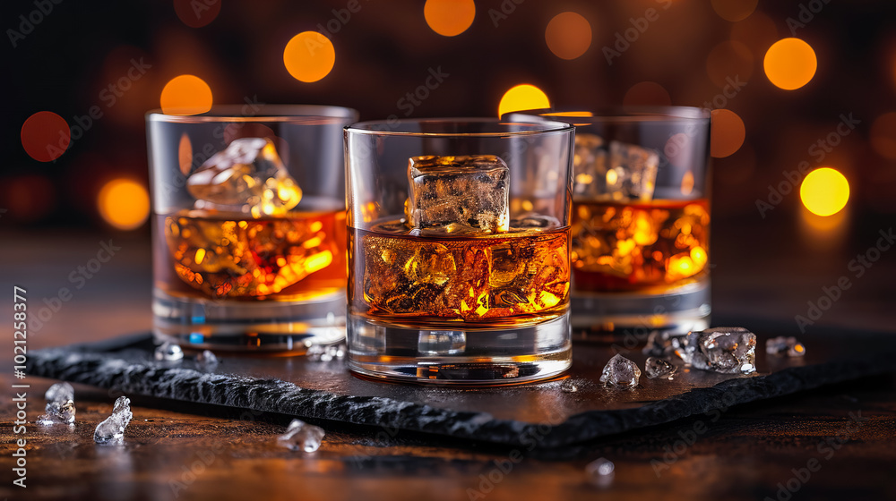 Bar Scene with Single Malt Whisky Bar Scene with Single Malt Whisky