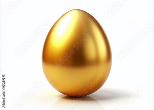 Bright and Shiny Golden Egg Clipart for Easter, Celebrations, and Creative Design Projects