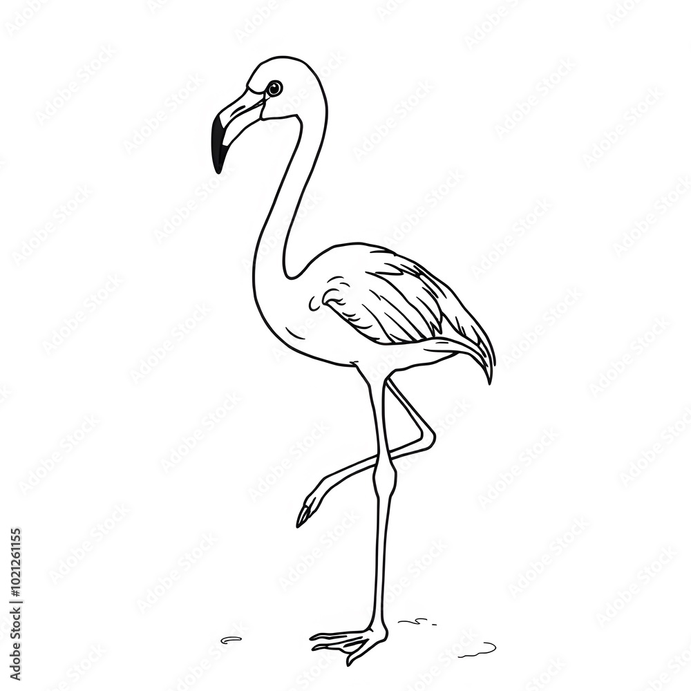 Naklejka premium flamingo coloring book