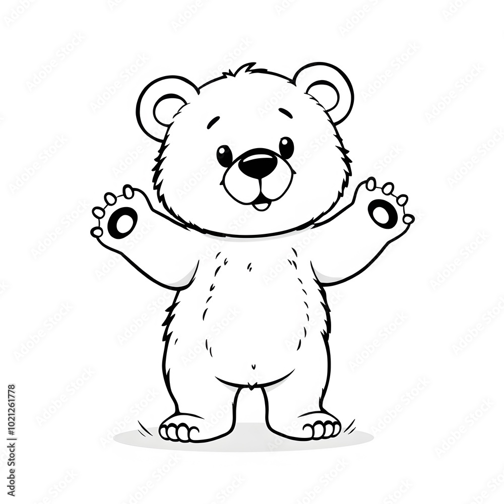 Fototapeta premium bear coloring book