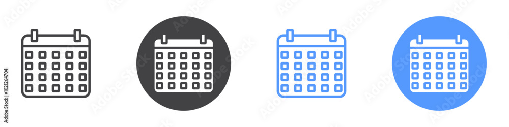 Calendar icon Flat art in black and white isolated Calendar icon Flat art in black and white isolated