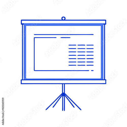 Presentation slides on a projector