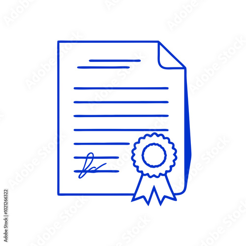Contract, document with seal