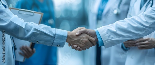 Healthcare Team Handshake Trust and Partnership